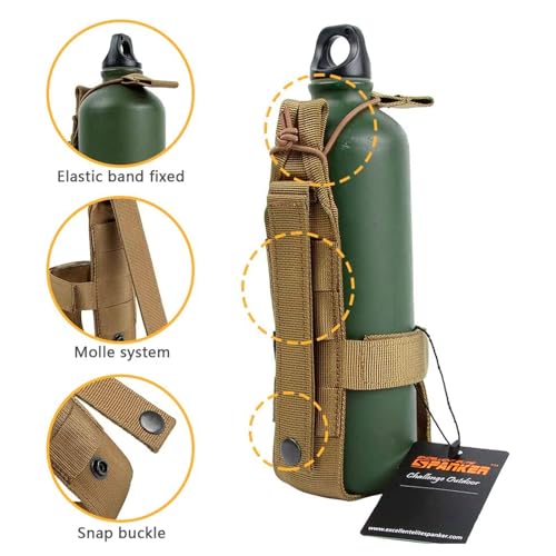 EXCELLENT ELITE SPANKER Tactical Military Portable Belt Bottle Holder Pouch - color: Coyote Brown