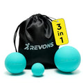 3 in 1 Massage Ball Set – 2.5", 1.9" & 1.2" Firm Silicone Balls for Myofascial Release, Trigger Point Therapy, Back & Foot Pain Relief, Face Fitness, Yoga, Deep Tissue Recovery (Turquoise) - color: Turquoise