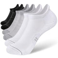 CS CELERSPORT 6 Pack Women's Ankle Running Socks Cushioned Low Cut Tab Athletic Socks - color: White*2+black*2+grey*2, size: Small