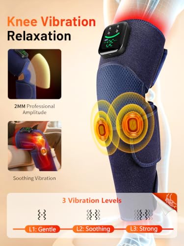 Red Light Therapy Wrap for Knee & Calf 100 LEDs with Soothing Vibration