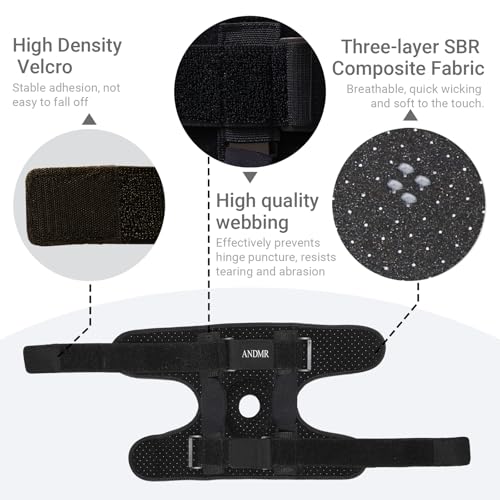 Hinged Knee Brace for Men and Women With Side Stabilizers - size: Medium (11.8"-17.3")