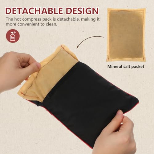 FOMIYES Microwavable Neck Shoulder Heating Pad with Mineral Sea Salt Portable Heated Neck Warmer and Waist Wrap for Muscle Relaxation and Stress Relief