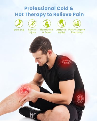 2 Ice Packs for Injuries Reusable, Cold and Hot Packs for Injuries, Joint Pain, Muscle Soreness, and Body Inflammation, Adjustable Ice Packs Wraps for Knees, Back, Shoulders, Arms, and Legs