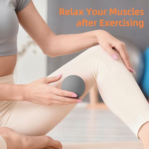 Massage Lacrosse Ball for Myofascial Release, Trigger Point Therapy - color: Gray