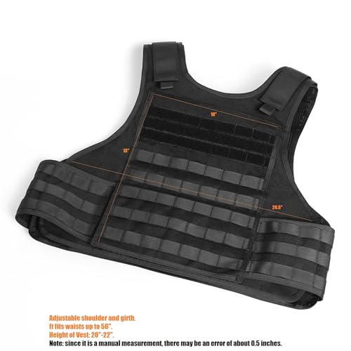 TACNEX Lightweight MOLLE Duty Vest Adjustable Weighted Workout Vest for Men Women - style: Classic