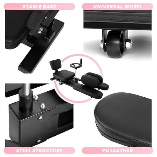 0-240° Adjustable Leg Stretcher, 500 LBS Heavy Duty Steel Leg Stretch Machine, 360° Rotating Hand Wheel, Leg Stretching Training Machine for Home Gym Split Machine Training Fitness