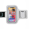 Small Cell Phone Armband for iPhone Mini SE/13 Mini/12 Mini/8/6S/5S/5C/4S/4 Galaxy S10e Water Resistant Cellphone Sport Armband Running Adjustable Elastic Strap Key Pocket for Gym Exercise