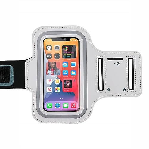 Small Cell Phone Armband for iPhone Mini SE/13 Mini/12 Mini/8/6S/5S/5C/4S/4 Galaxy S10e Water Resistant Cellphone Sport Armband Running Adjustable Elastic Strap Key Pocket for Gym Exercise