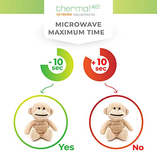 Thermal-Aid Zoo Mini — (Jo Jo the Monkey) — Mold-Resistant, Washable Hot & Cold Pack for Kids — Heating and Cooling Pad with Natural Corn Filling — Reusable Plush Toy - size: Mini Monkey