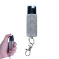 Pepper Spray for Women, Mini Bling Keychain, 12-Ft Range, Quick Release - color: Bling Bling