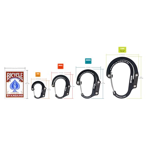 GEAR AID HEROCLIP Small Carabiner Gear Clip with 360° Swivel Hook - color: Stealth Black, size: 1 Carabiner