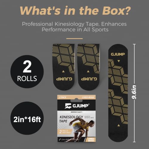 Kinesiology Tape, 40 Count Precut Strips 2 Rolls Original Cotton Tape - color: Black, size: 2 Rolls
