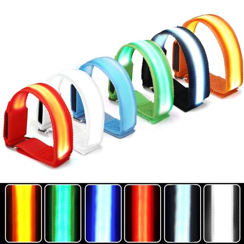Dilabnba LED Glow Bracelets, Light Up Party Arm Band Bracelets, Halloween Christmas Glow in The Dark Bracelets for Concerts Festivals Game Prizes Sports Rave Accessories - 6PCS - size: Small