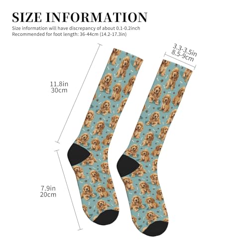 Cute Dog Compression Socks Women Men, Dog Lover Gift - color: Cocker Spaniel