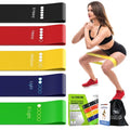 TechStone Resistance Bands Set – 5 Levels Loop Exercise Bands for Men & Women, Elastic Workout Bands for Home Gym, Training, Yoga & Fitness, Carry Bag Included - color: Multicoloured
