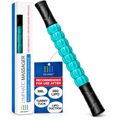 Bruizex Lipo Roller Lymphatic Drainage Massager, Massage Tool for Stomach - color: Blue