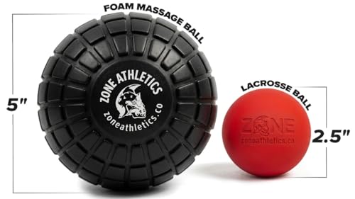 Zone Deep Tissue Massage Ball – Trigger Point Therapy, Myofascial Release, Muscle Recovery, Mobility Tool – Massage Ball & Lacrosse Ball Set (Set) - color: Lacrosse Ball and Massage Ball Set