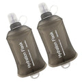 WILDREEDS 250ml Soft Flask, TPU Collapsible Soft Water Bottle for Hydration Pack, Running Vest, Folding Water Bottle for Hiking Cycling Climbing-2Pcs, Grey - color: 2pcs, 250ml Grey
