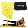 USA 14" x 3" Extra Long Latex Free Mini Loop Bands in 3, 5, 10 Pack Sets. 10 Strengths for Resistance Training, Stretching, Yoga, Toning. Plus an Exclusive iPhone App and E-Book. - color: e. Yellow X LIGHT Loop Band 10 Pack
