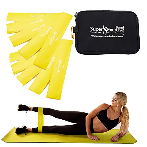 Mini Loop Bands 14x3 in, Latex Free, 3/5/10 Pack Sets - color: e. Yellow X LIGHT Loop Band 10 Pack