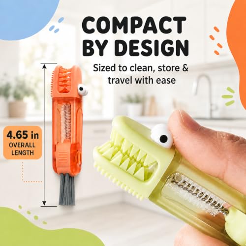 PandaEar 3-in-1 Cup Lid Cleaning Brush, Water Bottle Cleaner Set, 3 Pack