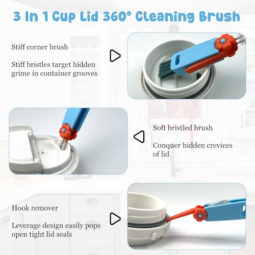 4 Pack Water Bottle Cleaning Kit Water Bottle Cleaner Brush for Owala