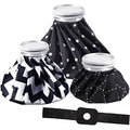 Nuanchu 3 Pcs Reusable Ice Bags for Injuries, Plaid, Black - size: Black, style: Plaid