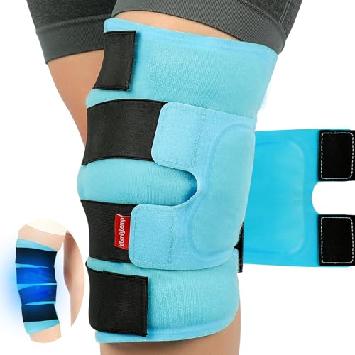 Comfytemp Large Knee Ice Pack Wrap Reusable Gel Full Coverage Knee Cold Pad - color: Blue51, size: Extra Large