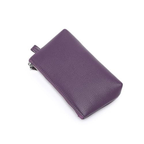 Small Makeup Bag for Purse, Leather Cosmetic (Anemone Purple) - color: PU/Anemone Purple