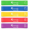 SmarterLife Resistance Bands Set of 5 Extra Wide Latex-Free Exercise Bands