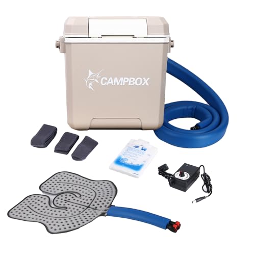 Cold Therapy Machine with Speed Control Ice Machine for Knee After Surgery, Knee Replacement Recovery System, Cryotherapy Pain Relief with Universal Compression Pad for Shoulder, Hip and Ankle (Beige) - color: Beige