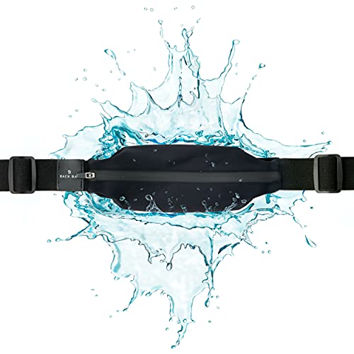 No-Bounce Slim & Secure Running Belt, Fits ALL Phones, Keys, Cards, Gels - color: 2. Black