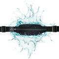 No-Bounce Slim & Secure Running Belt, Fits ALL Phones, Keys, Cards, Gels - color: 2. Black