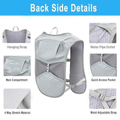 Hydration Running Backpack: Ultra Trail Running Vest for Marathon and Trekking Lightweight Hydration Backpack Daypack for Cycling ( Without Bladder)