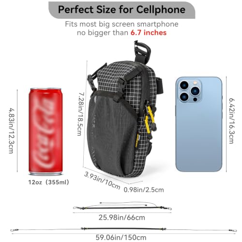 HIKEMAN Backpack Shoulder Strap Pouch - Smartphone Strap Pack,Waterproof Backpack Strap Pocket Attachment Bag for Hikers,Small Crossbody Bag Waist Pack for Sports Hiking Camping(Purple) - color: Purple