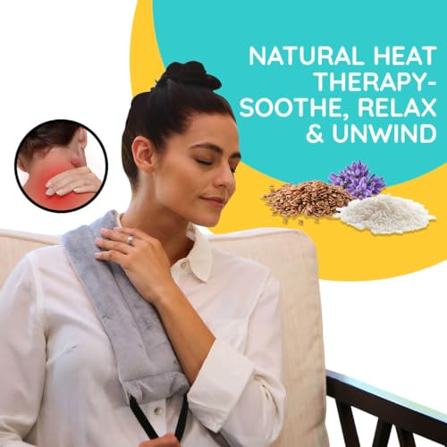 Versatile Microwavable Heating Pads for Neck Pain Relief, Back Pain, and Shoulder Pain Relief - Microwave Heating Pad for Cramps and Muscle Relief, Hot and Cold Reusable Pad - 1 Pack - Lavender Scent - style: Versatile Buddy with Lavender Aroma