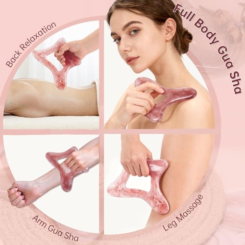 Body Gua Sha Tool Large Gua Sha Body Tool Cellulite Massage Tool (PINK) - color: Rose Pink