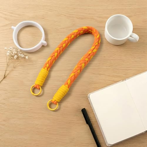 ALIBBON Water Bottle Handle Strap Compatible with 8-40oz Owala Stanley HydroJug Tumbler Owala Accessories Stanley Cup Accessories - color: Orange, style: Braided