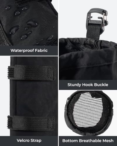 HowFly Water Bottle Holder for Backpack Molle Water Bottle Pouch Bag - color: Black