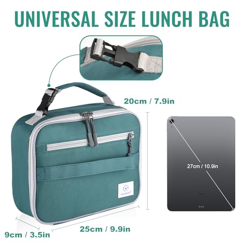 Genteen Kids Insulated Lunch Box for Boys Girls,Back to School,Office - color: C-1pk Green