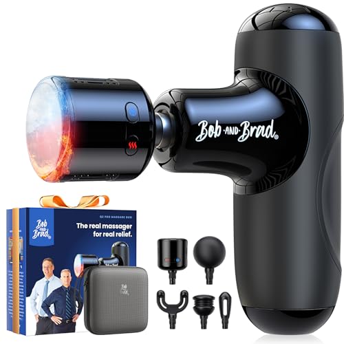 BOB AND BRAD Q2 Pro Mini Massage Gun with Heat and Cold for Muscle Recovery - color: Midnight Black