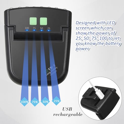 Mudder LED Hat Clip Light, Cap Lights - color: Black, Blue