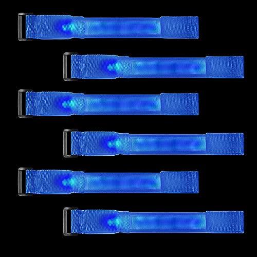 M.best 8pcs LED Light Up Bracelets Glow Flashing Wristbands Glow in The Dark Party Supplies for Wedding, Raves, Concert, Camping,Sporting Events, Party Blue - color: 8pcs Blue