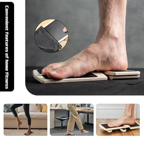 Ankle Balance Board, Ankle Board: Used For Ankle Sprain Recovery,Foot Balance Stability Training and Plantar Fasciitis Relief (Wood Grain Color)