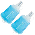 AXEN Soft Flask TPU Foldable Running Hydration Flask, Soft Collapsible Water Bottle for Hydration Pack Cycling Marathon Running Hiking - color: Blue Pack of 2-150ml