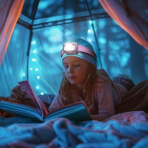 EverBrite Headlamp, 2 Pack LED Head Lamp for Kids & Adults, Red Light - color: Pink