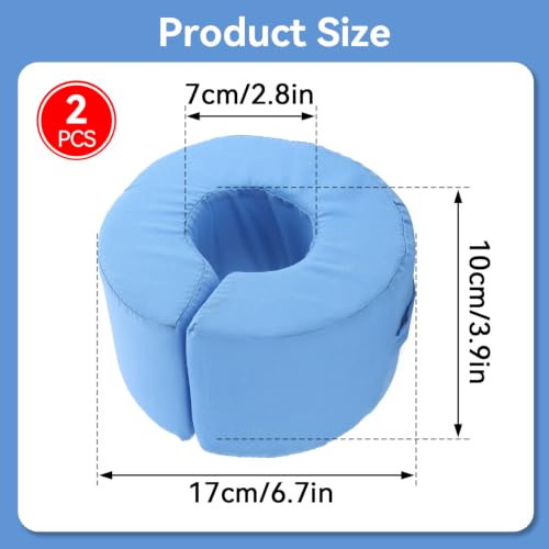 2 PCS Foot Elevation Pillows, Blue Hand Ankle Foam Cushion Leg Hand Lifting Pillow Stabilizer with Ankle Heel Elevator Wedges Foot Support Pillow