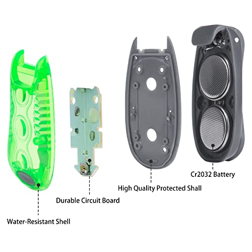 12 Pack Led Safety Light, Safety Light, High Visibility Strobe Running Lights Used for Bicycle, Walking Etc. Clip-On Running Lights Clip to Clothes Strap to Wrist, Bike Or Anywhere - color: Green