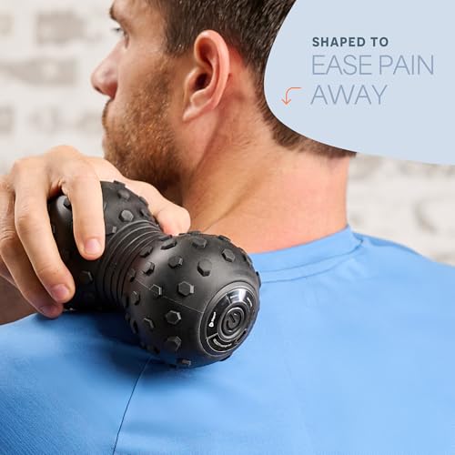 LifePro Velocity Vibrating Peanut Massage Ball with 4-Speed Vibration Modes - color: Black