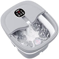 HOSPAN Collapsible Foot Spa Electric Rotary Massage, Foot Bath with Heat, Bubble, Remote, and 24 Motorized Shiatsu Massage Balls. Pedicure Foot Spa for Feet Stress Relief - color: Gray